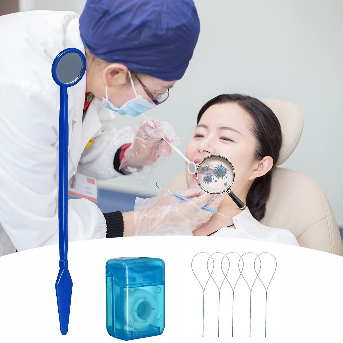 Ceonam Ceonam Adult Braces Cleaning Kit For Teeth , Portable Orthodontic Manual Toothbrush Kit Oral Care Dental Travel Kit-Interdental Brush Dental Wax Dental Floss Toothbrush Box (Blue), 1 Piece