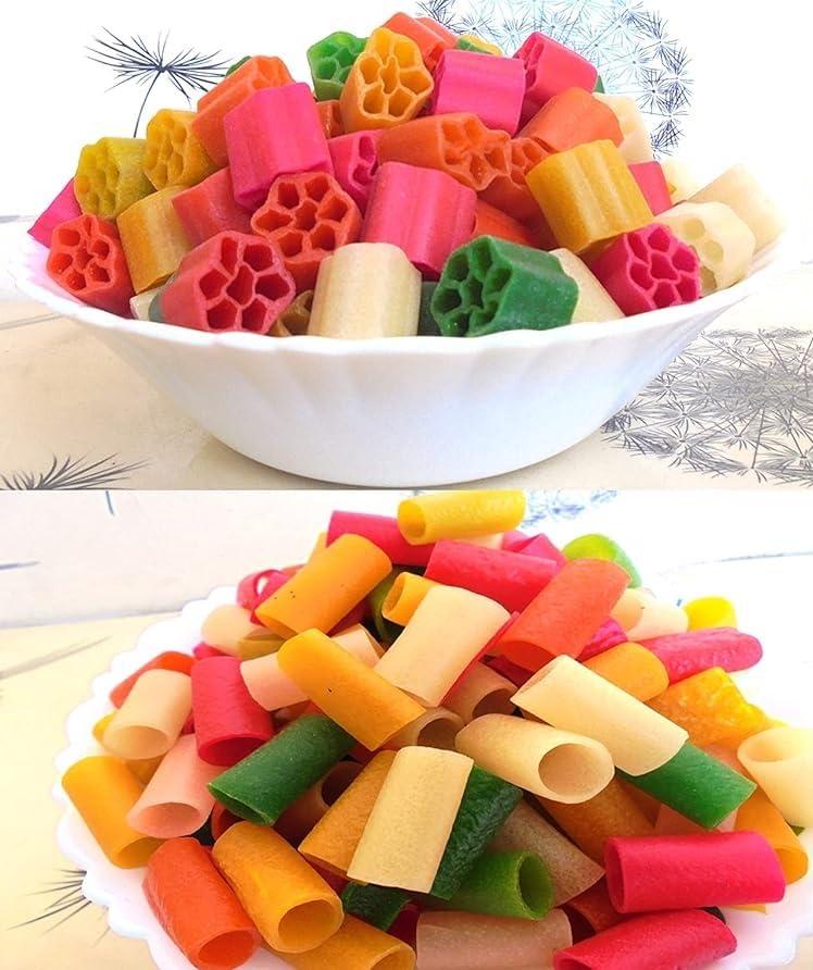 Veganic Veganic Indian Fryums Mix | Papad Ready To Fry Snack Chips | Multicolour Mix Far-far, Bobby | Tasty Healthy Tea Time Snacks (200)