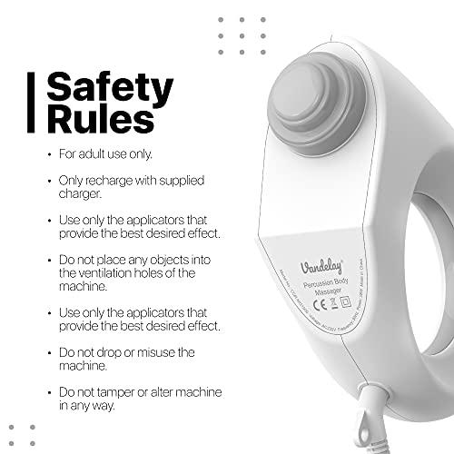 Vandelay Vandelay (UK) Deep Tissue Percussion Massager - Electric Handheld Gun Massager for Pain relief & relaxation (Wired)