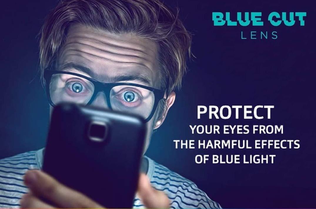 Glasswear Glasswear Blue Cut Glasses For Computer Blue Cut Glasses For Men And Women Blue Ray Glasses For Men Blue Transparent Blue Frame Whit Blue ray Block Lenses (0.00 Plano Blue Cut Glasses)