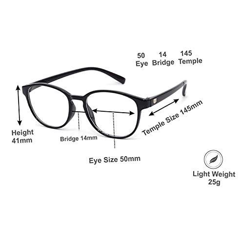 Glasswear Glasswear Anti Glare Reading Glasses For Men And Women Protects From UV Rays All Power Are Available 1.00 1.25 1.50 1.75 2.00 2.25 2.50 2.75 3.00 3.25 3.50 3.75 4.00 (0.00 Plano Blue Cut Glasses)