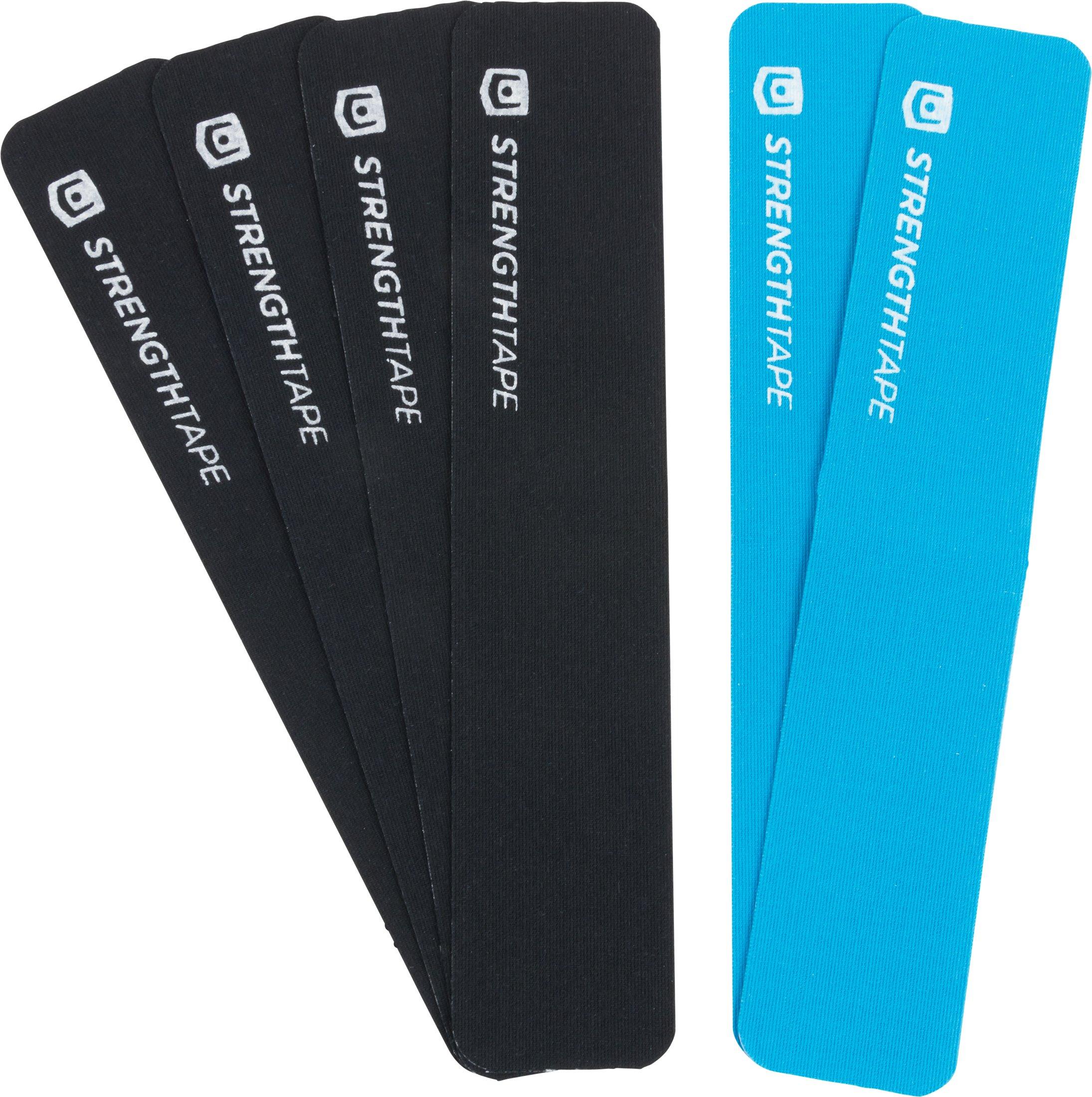 StrengthTape StrengthTape Kinesiology Tape, K Tape Taping Kit, Premium Sports Tape Provides Support and Stability to The Target Area, Back & Neck, Blue, StrengthTape Kinesiology Taping Kit