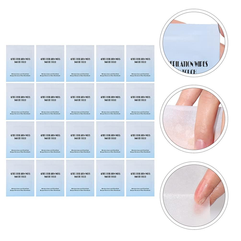 Minkissy Minkissy Prep Pads Wax Removal Wipes Wax Remover Individually Wrapped Oil Wipes After Waxing Finishing Wipes Wax Depilation Supplies For Home Salon Summer 20PCS