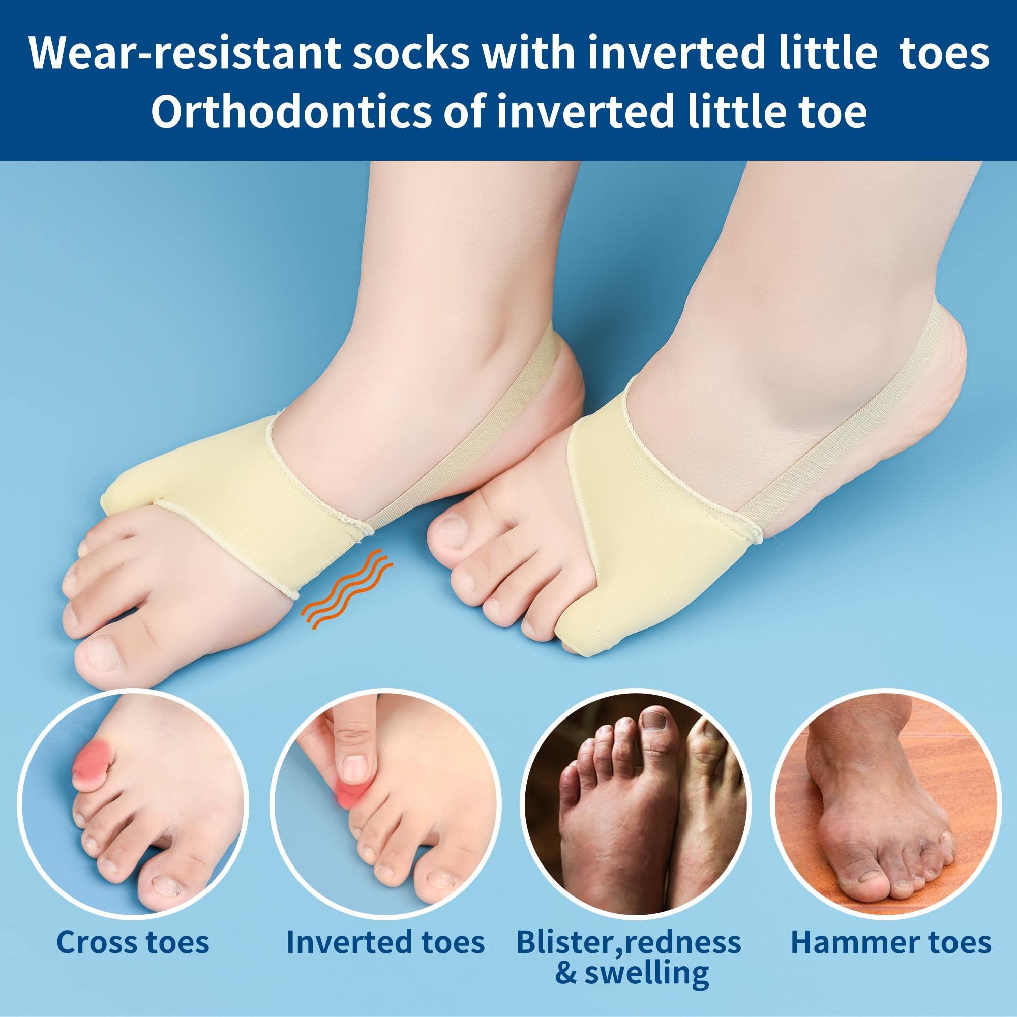 DYKOOK DYKOOK Tailors Bunion Corrector 1Pair Pinky Toe Pain Relief Bunionette Pads(Large)