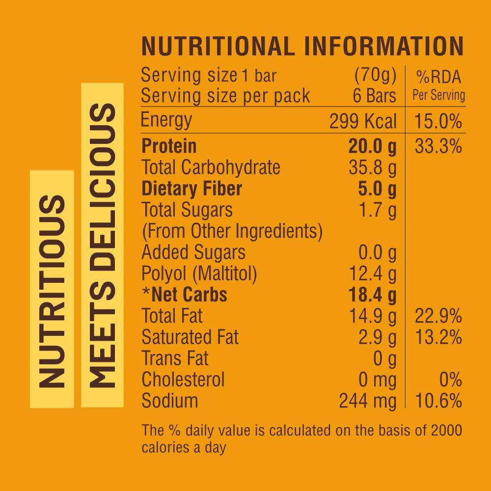 RiteBite Max Protein RiteBite Max Protein Active Peanut Butter Protein Bars with 20g Protein, 5g Fiber & 21 Vit. & Minerals | 0 Added Sugar, No Cholesterol & Trans Fat For Upto 4h of Energy, Healthy Snack, 70g (Pack of 12)