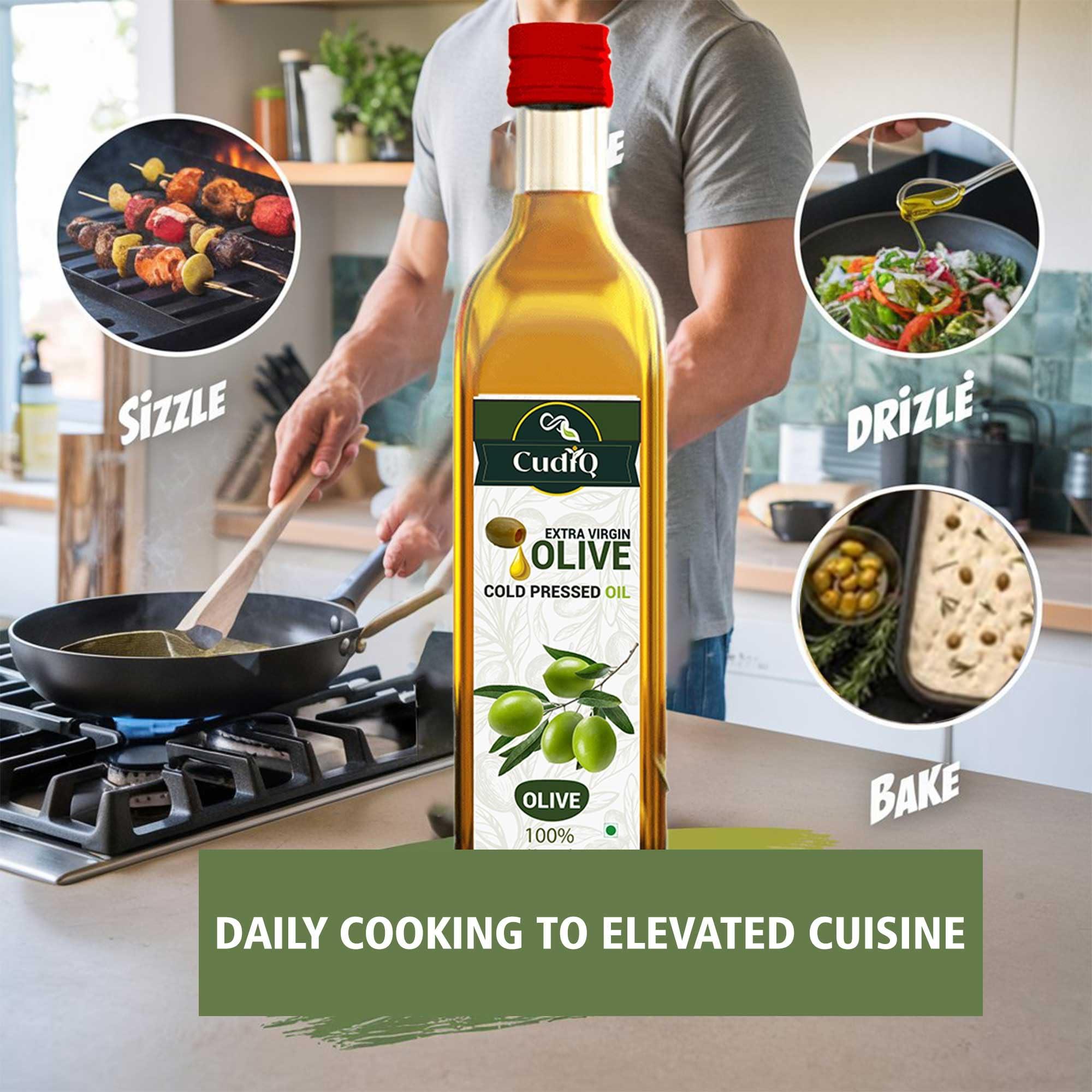 Cudiq Cudiq Extra Virgin Olive Cold Pressed Oil 250 Ml | 100% Natural and Healthy | Cold pressed olive oil for cooking and other uses
