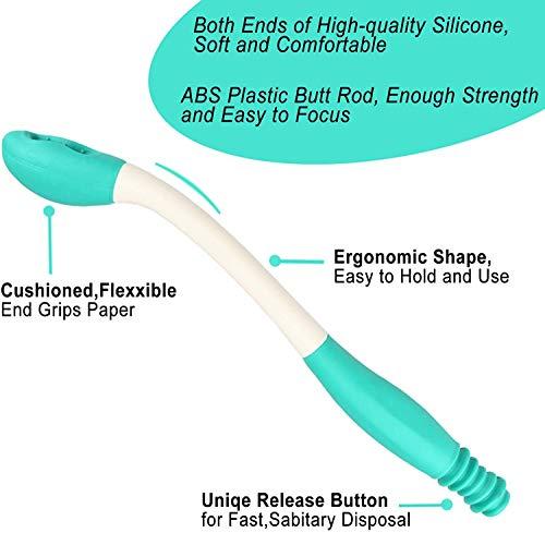 Momowoa Toilet Aids Tools, Long Reach Comfort Wipe, Bottom Buddy Toilet Tissue Wiping Aid Ideal Daily Living Bathroom Aid for Limited Mobility