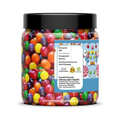 Nature Blum Nature Blum Mix Fruit Blast, Mix Fruit Pop Balls Pop Candy Fruit Flavoured Mouth Freshener, Flavor Candy Balls Jar Packaging (400g)