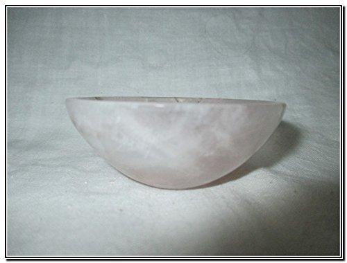 Jet International Crystal Jet Natural Rose Quartz Bowl 3\" Free Booklet jet International Crystal Therapy Large Gemstone Huge Big A+ Hand Carved Crystal Altar Healing Tray Dish Devotional Focus Spiritual Chakra Cleansing Metaphysical Psychic Reiki Balancing Divine Quality Ene