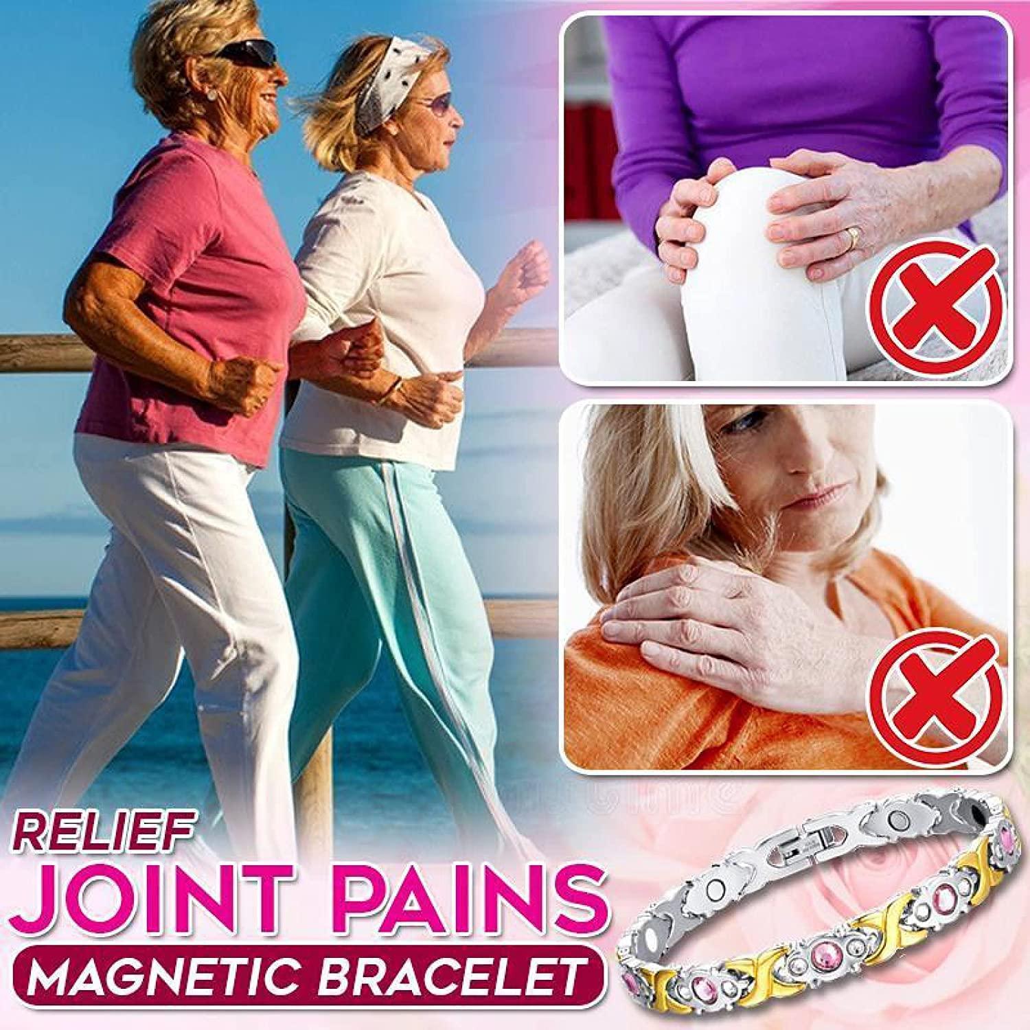 LPDM LPDM Magnetic Therapy Menopause Reliving Bracelet, Magnetic Bracelet for Women, Hot Flashes Menopause Bracelet, Energy Health Energy Bio-Magnetic Bracelets (GoldSliver)