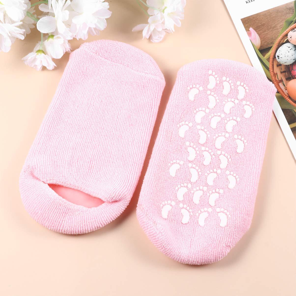 SUPVOX SUPVOX Moisturizing Gloves Overnight Aloe Socks for Women 4Pcs Skin-friendly Moisture Gloves and Aloe Infused Socks for Salon Home