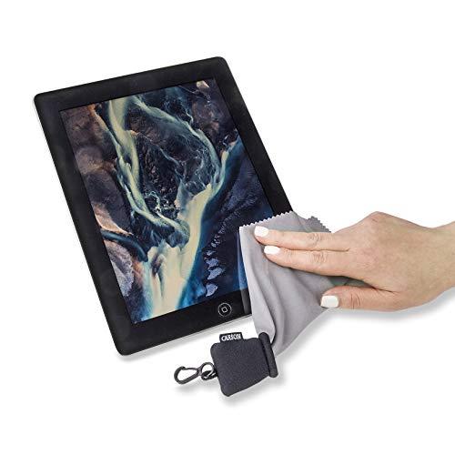 Carson Carson Stuff-It Microfiber Lens Cloth Cleaning System For Eyeglasses, Smartphones, Tablets, Optics, Lenses, Cameras and More - Black (SN-40BKAM)