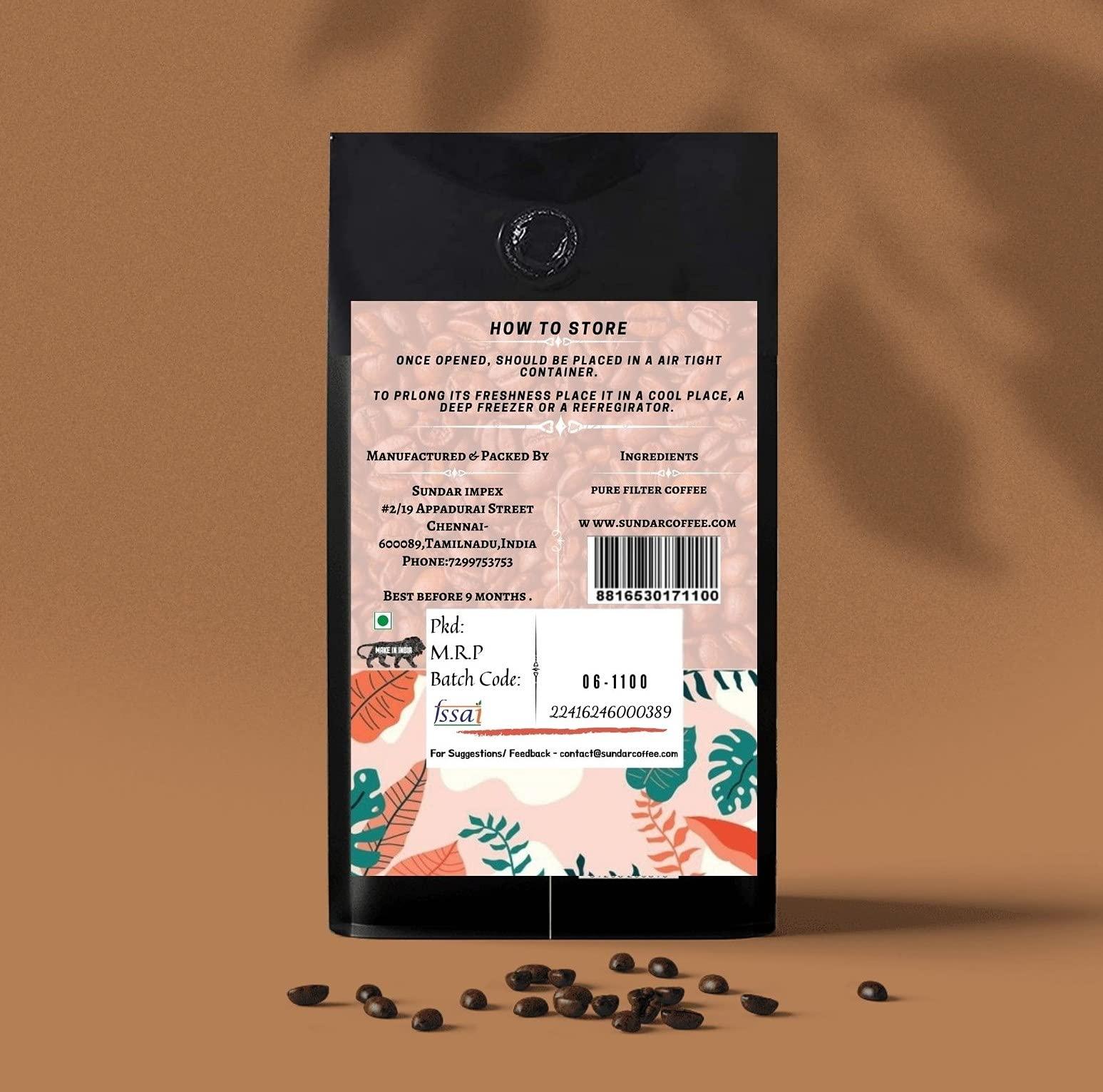 SUNDAR COFFEE AROMA OF SOUTH INDIA Sundar Pure Filter Coffee 900g