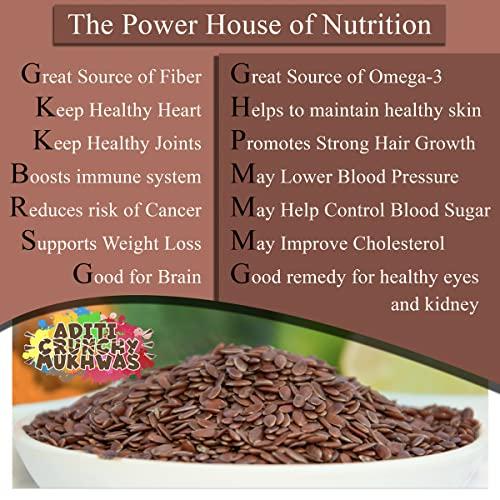 Aditi Crunchy Mukhwas Aditi Crunchy Alsi Mukhwas ( Mouth Freshener) - Roasted Flax Seeds (Alsi) (sekeli adsi mukhwas) - Lemon Flavor (500 Grams)