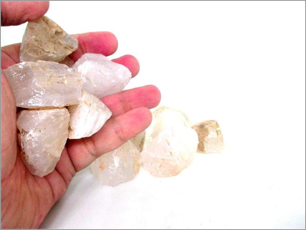 Jet International Crystal Jet Crystal Quartz Rough Tumbled Stone 1/2 lb or 225 grams A++ Approx. 1 inch - 1.5 inch High Grade Natural Gemstone Healing Metaphysical Jet International Crystal IMAGE IS JUST A REFERENCE