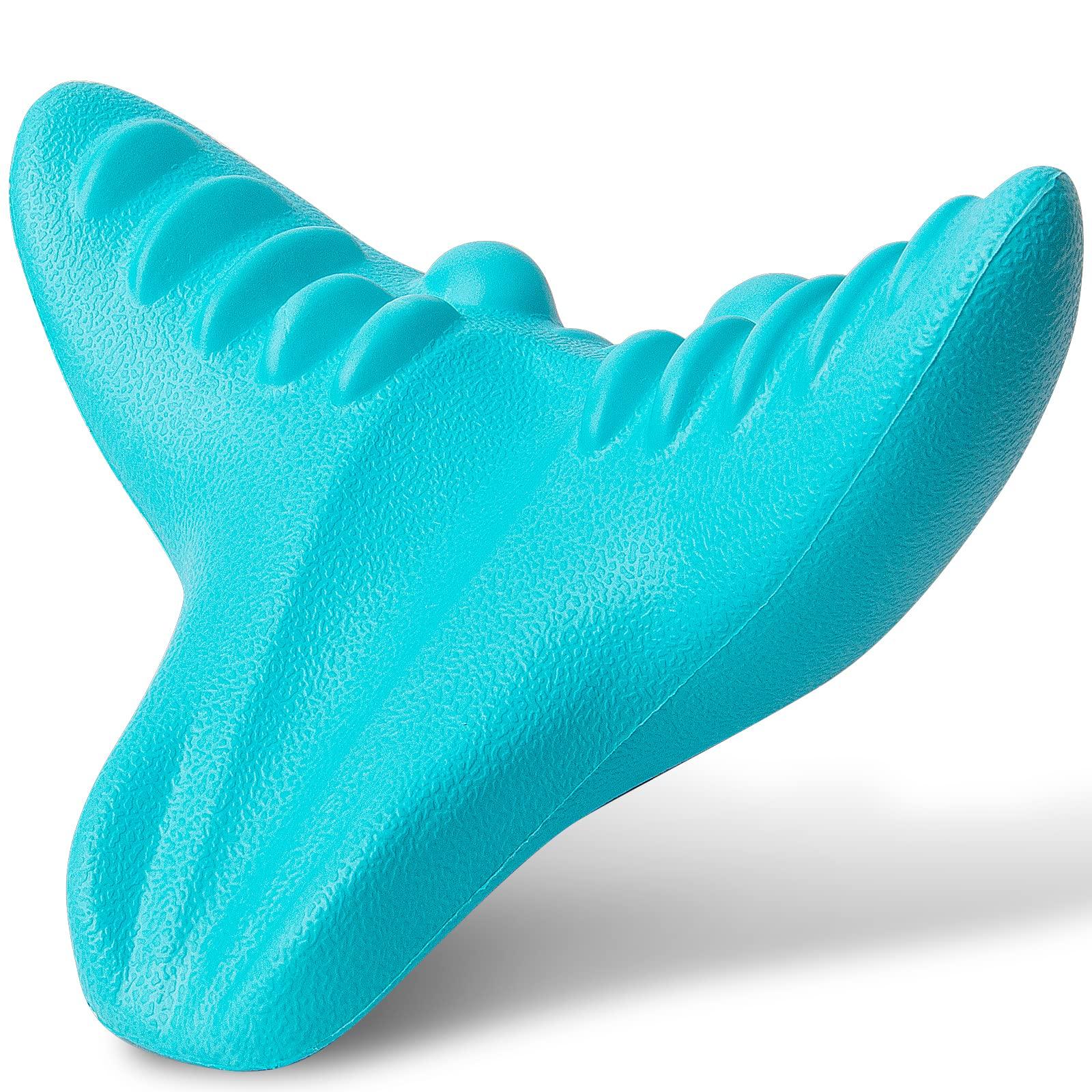 JOOWOKP Cervical Neck Traction Device, Neck and Shoulder Relaxer, Cervical Traction Device, Neck Relaxer with Massage Nodes, Headache Relief