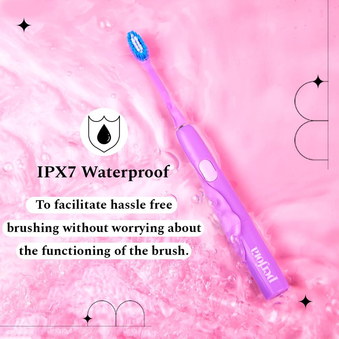 Perfora Perfora Adult Teeth Whitening Care|Lilac Lavender Electric Toothbrush|Purple Magic Whitening Serum Toothpaste|Purple Toothpaste For Teeth Whitening|Sls Free & No Artificial Sweetener|Pack Of 2