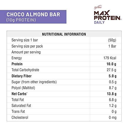RiteBite Max Protein Ritebite Max Protein Combo Daily Choco Almond Bars 300g - Pack of 6 (50g x 6) & RiteBite Max Protein Cookies - Assorted 330 g - Pack of 6 ( 55g x 6 )