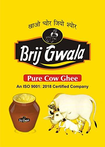 BRIJ GWALA Brij Gwala Pure Cow Desi Ghee || Made Traditionally from Curd ||Pure Cow Ghee for Better Digestion and Immunity 200Ml pack of-2