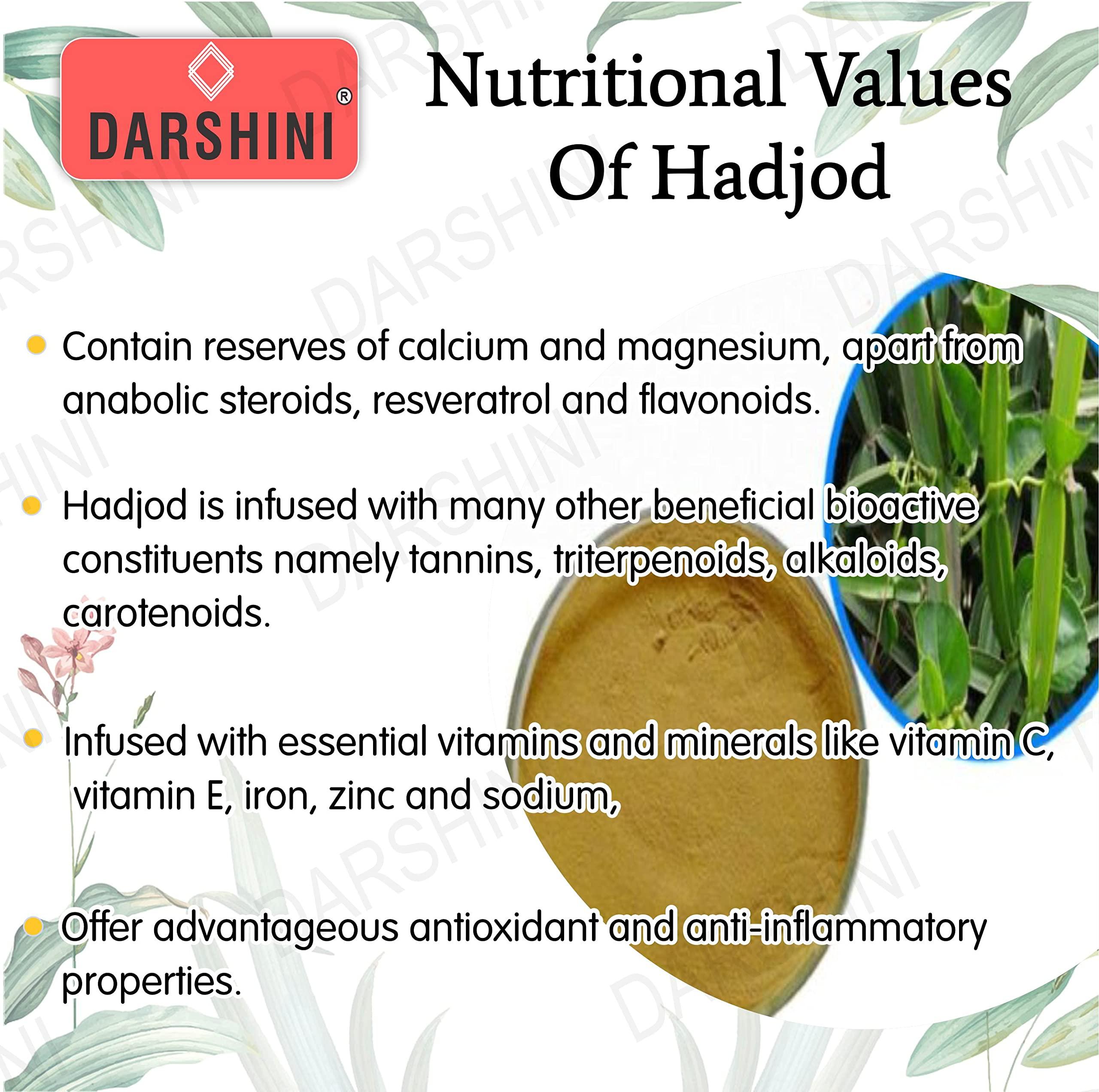 DARSHINI Darshini Hadjod/Pirandai/Cissus Quadrangularis Powder, 200g