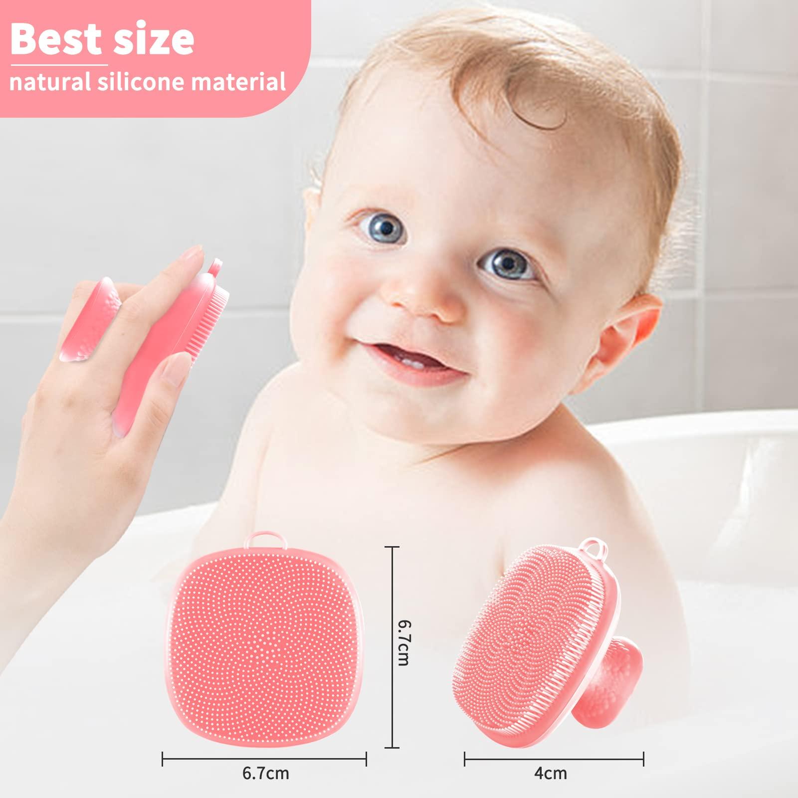 VWMYQ VWMYQ Silicone Facial Cleansing Brush Face Wash Brush Face Scrubber Soft Handle Deep Cleansing Skin Care for Gentle Exfoliating, Removing Blackhead, Massaging (Pink)