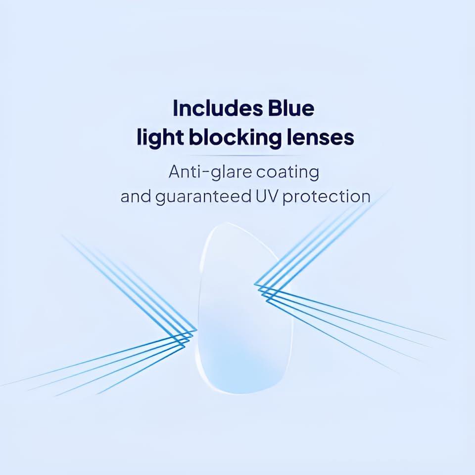inak inak Aviator Blue Light Blocking Glasses For Men & Women, Eye Strain Protection From Computers, Tablets & Smartphones (Silver)