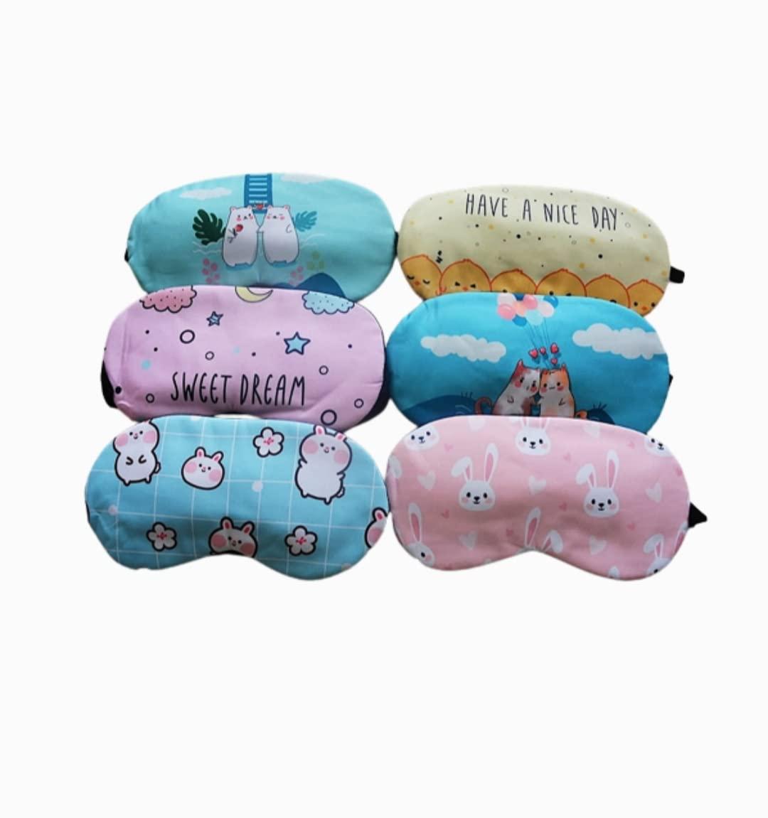 Bless Kraft co. Bless Kraft Pack of 2 Unicorn Sleeping Mask with Gel for Girls Sleep Eye Cover Lightweight Cotton Fabric Blindfold Soft Eye Mask for Kids, Teens and Adult (Assorted) (Pack of 2)