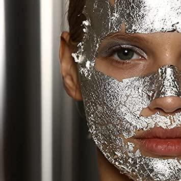 CLASSIC WARAQ CO. Edible Silver Leaf, Pure Chandi Varakh, 2.5\" by 2.5inch\" Edible Foil Gold Foil Paper for Facial, Cake Deco, Spa, Ice Cream, Desserts, Food (10)