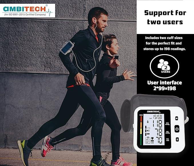 AMBITECH AmbiTech Fully Fully Automatic Arm-type BP Monitor With 2 Year Replacement Warranty (Made In India)