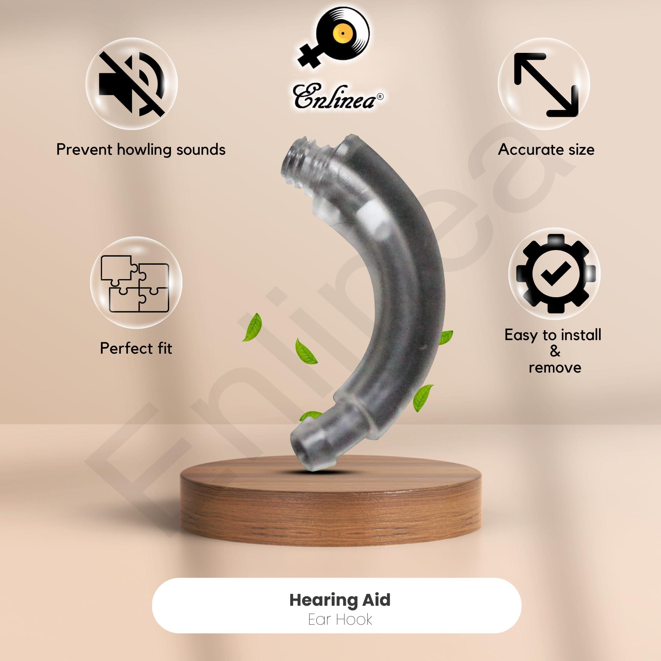 Enlinea Enlinea Replacement Ear Hook for Phonak Bolero V90 P BTE || Hearing Devices Replacement Accessories | Easy Install | Durable ABS Material| Anti-Howling Ear Hook