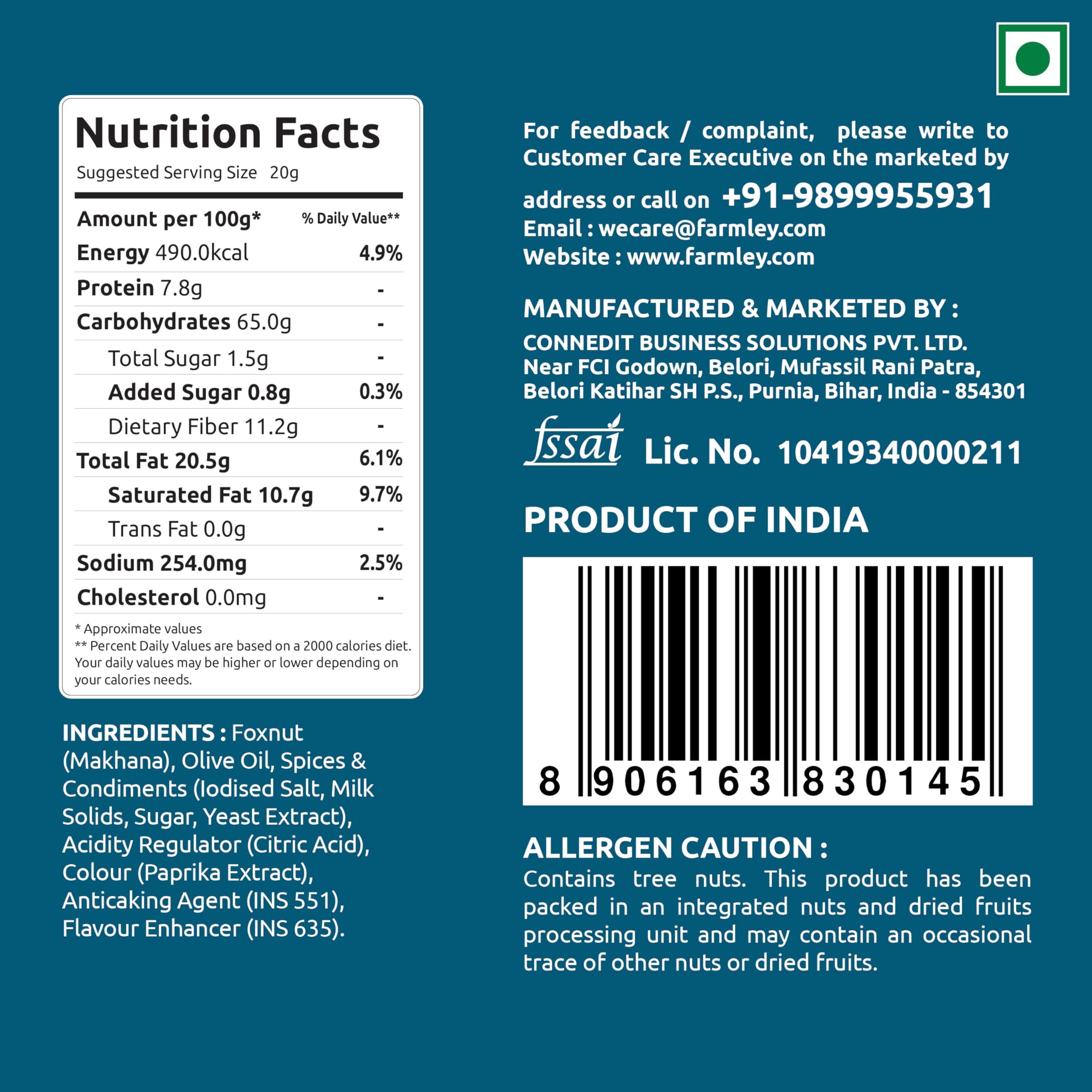 Farmley Farmley Flavoured Roasted Makhana I 332 gram I Healthy Party, Namkeen Snacks, Puffed Snacks Cheese N Herbs, Achari, Himalayan Salt, Cream & Onion (Pack of 4, 83 g Each)