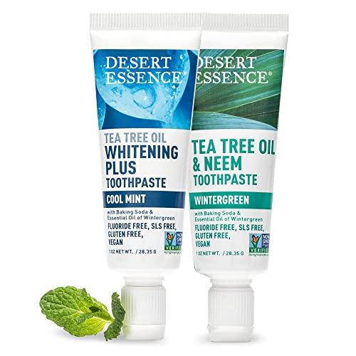 Desert Essence Tea Tree Oil Toothpaste - Whitening Plus Travel Size