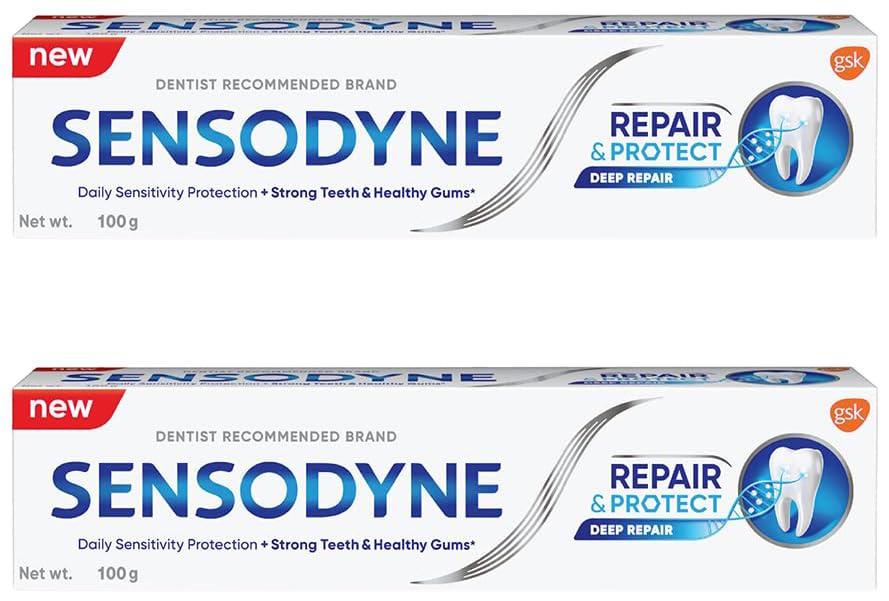 Sensodyne Sensodyne Repair & Protect - 100g | Toothpaste for deep repair of sensitive teeth (Pack of 2)