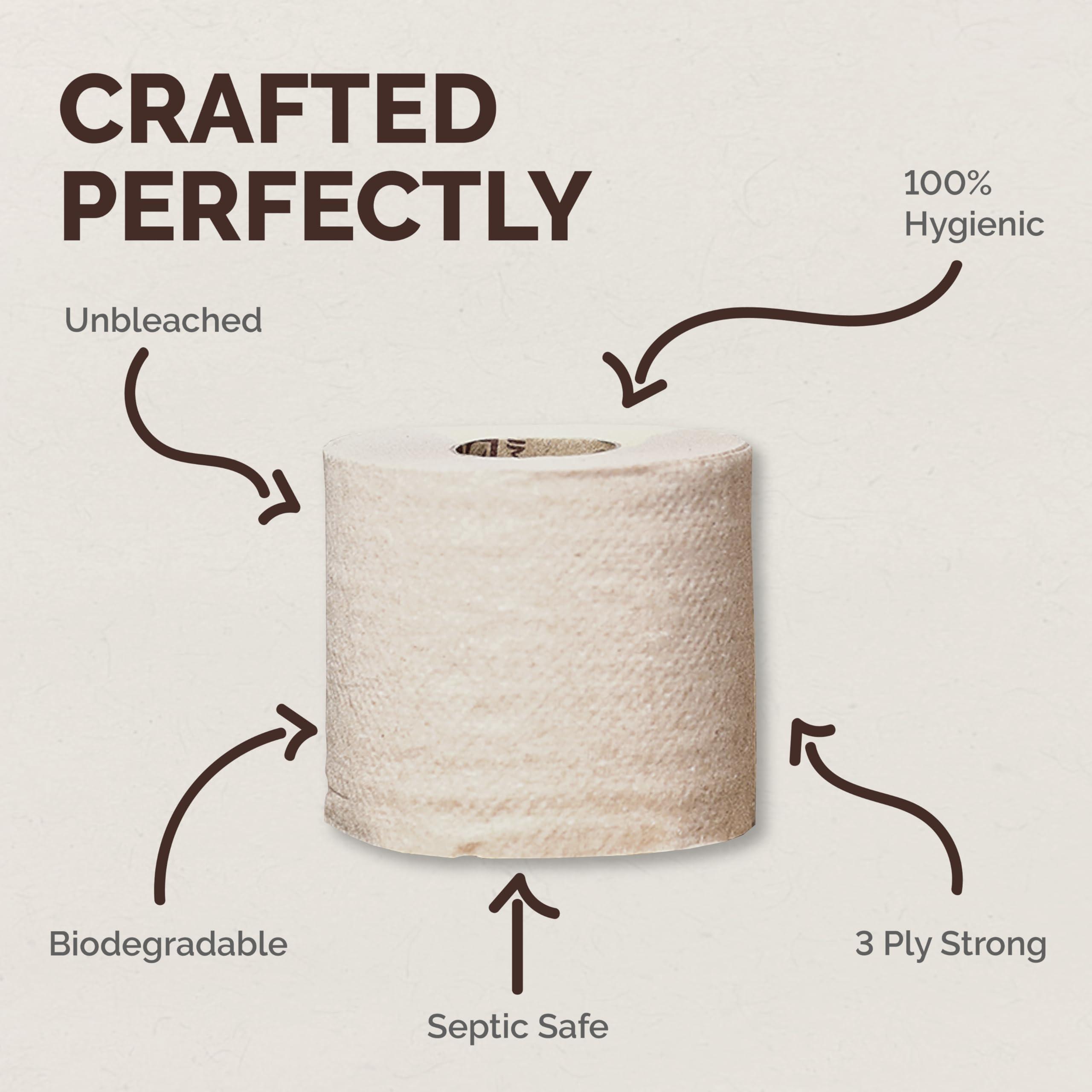 Origami Origami Good Karma 3 Ply Toilet Tissue Paper Roll - 1 x 36 Packs (320 Pulls Per Roll, 11,520 Sheets)