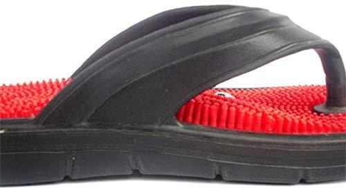Acupro Health Care System Acupro Health Care System Acupressure Relaxation De Stress Pain Relief & Total Health Care Magnetic Acm Foot Wear Flip Flop Red Black (4)