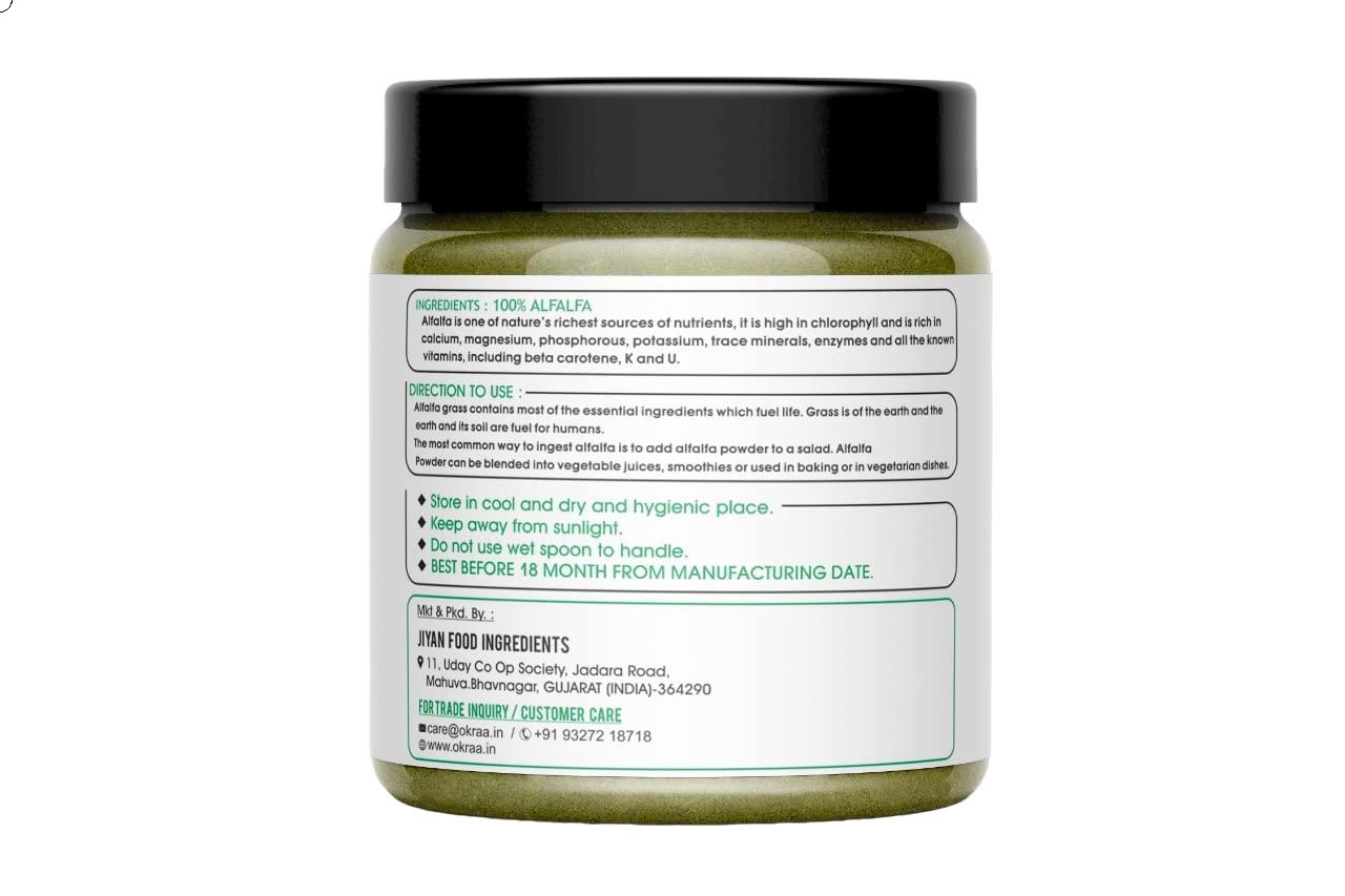 OKRAA OKRAA Alfalfa Powder - 50 GM/Immunity Booster/Antioxidants/Vitamins (Supper Food)