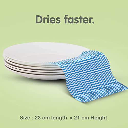 Superwipe Superwipe Non Woven Kitchen Tissue Reusable, Washable and Absorbent Kitchen Wipes, Multipurpose Kitchen Towel | Perfect for Cleaning and Wiping - 80 Pulls per Roll (Pack of 2)