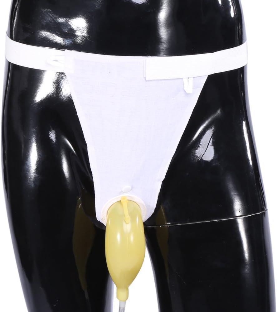 RAJry RAJry Urinal for Men, Urine Collect Bag, Reusable Silicone Urine Collector Portable Wearable Male Urinary Drainage Bag System for Adults 1000 Ml, Waist Size 60cm And Width Size 15cm, Large Size