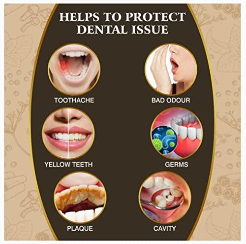 Vama ayurveda VAMA ROOTS Ayurvedic Dant Manjan Organic Teeth Powder Strong White Teeth Germ Killer | Hot Cold Sensitivity,Dental Pain Tooth Ache Relief, Mouth Smell Bed Breath Remover 100gm
