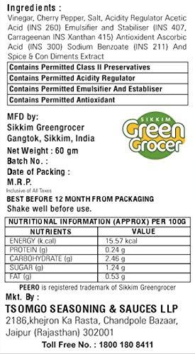 Peero PEERO Ultra Hot Cherry Pepper Sauce Infused with Sichuan Pepper, Made With 100% Organic Dalle Khursani Chilli Pepper from Sikkim, Pack of 4 x 60 gm each (240g)