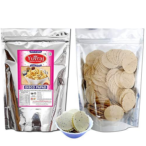 Yuvraj Food Product Yuvraj Food Product Papad combo | Masala Punjabi | moong papad | Disco Fry | Rice Papad fryums & fryie Marwari Rajasthani Taste Pack of 4 (400, 400, 300, 300) 1400 Gm pack