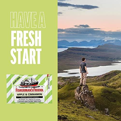 Fisherman's Friend Fisherman's Friend Sugar Free Mouth Freshener - Apple & Cinnamon - Fresh and Fruity Lozenges 25g (Pack of 24)
