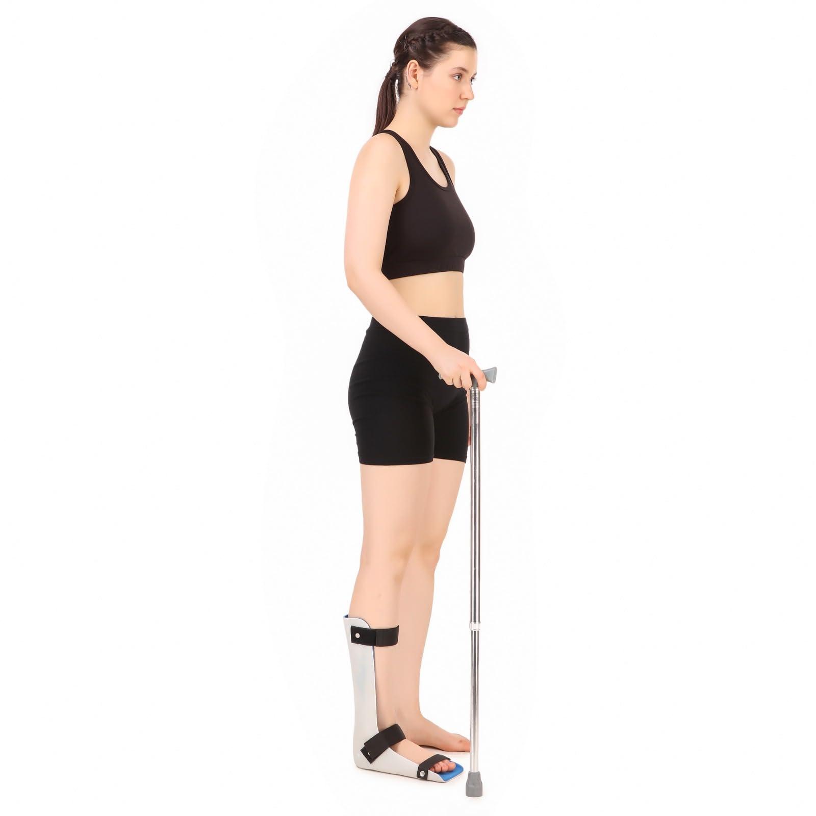 Medilink Medilink Foot Drop Splint Left leg padded (With Liner)- orthopedic ankle foot brace stabilizer (left)(small)