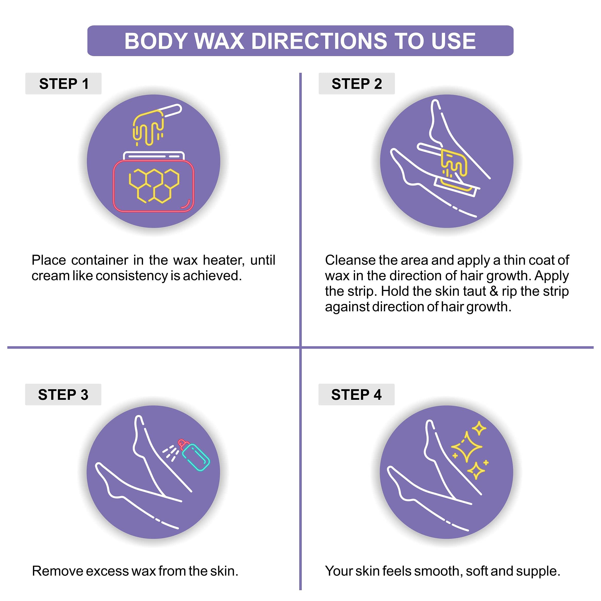 Sterling Naturals Sterling Naturals Hair Removal Cream for Men and Women, Fast & Painless, Suitable For All Skin Types, Cream Based Wax Formula, Pack of 4, Aloe Vera+ Lavender+ Fruity+ Strawberry