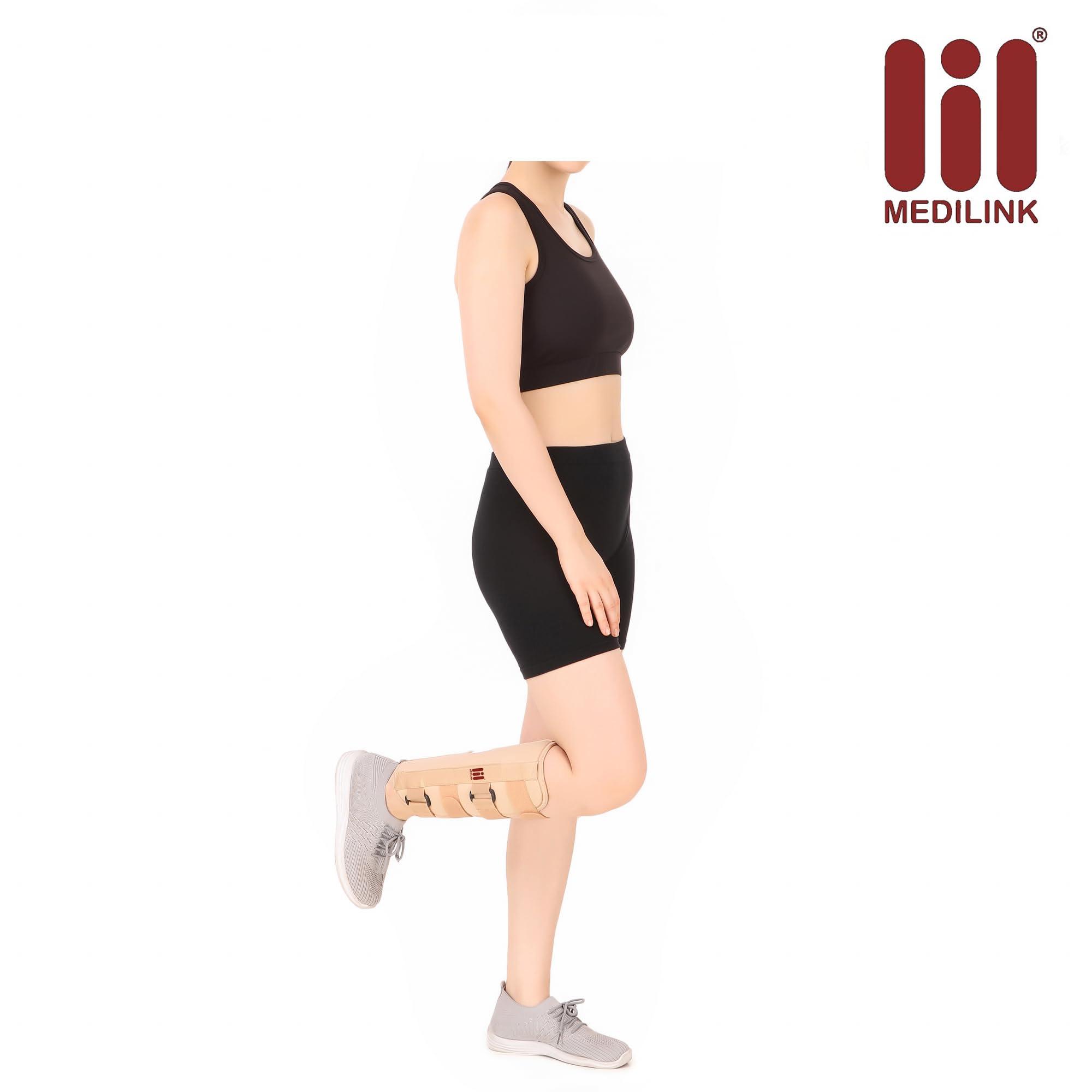 Medilink Medilink Tibia Support Brace Fracture - Tibia And Fibula Fracture Orthosis External Fixation Brace Leg Shank Support (Medium)