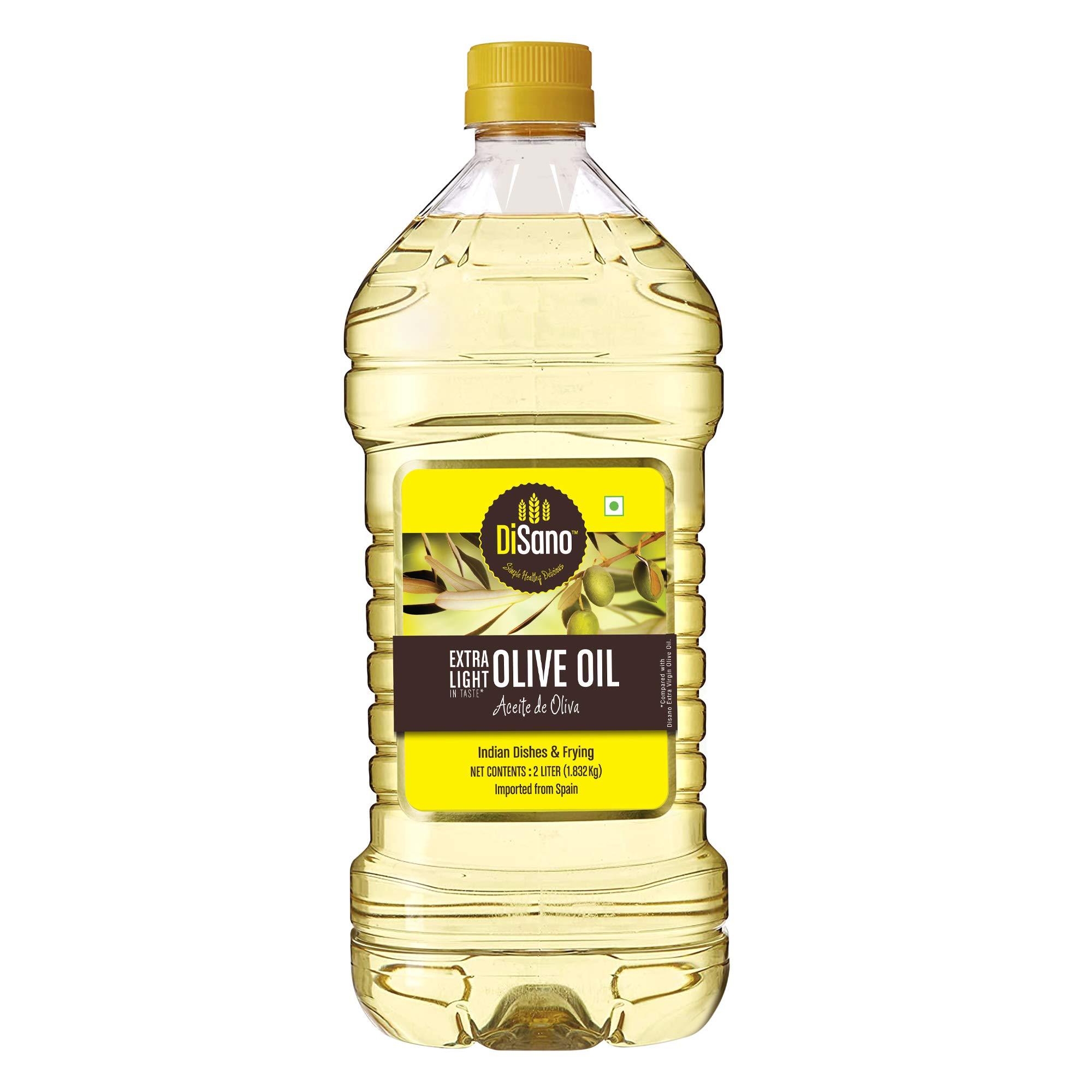 DISANO DiSano Extra Light Olive Oil, Indian dishes and frying, 2L & DiSano Extra Virgin Olive Oil, First Cold Pressed, 250ml Material : vegetarian