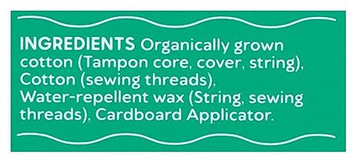 oi Oi Organic Cotton Applicator Tampons Made with 100% Biodegradable Materials - Super 14 Count - Hypoallergenic Tampons for Leak-Free Periods with Ultimate Natural Absorbency, Comfort, and Confidence