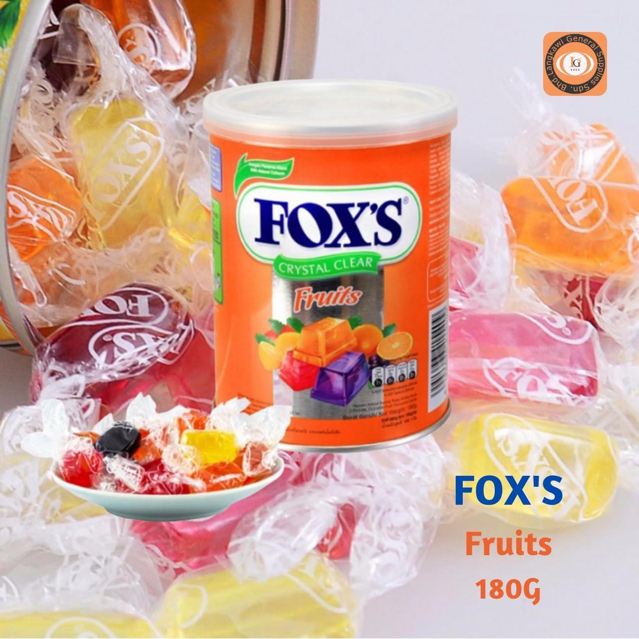 Nestle Fox\'s Crystal Clear Delicious Fruit Candy 180g Tin