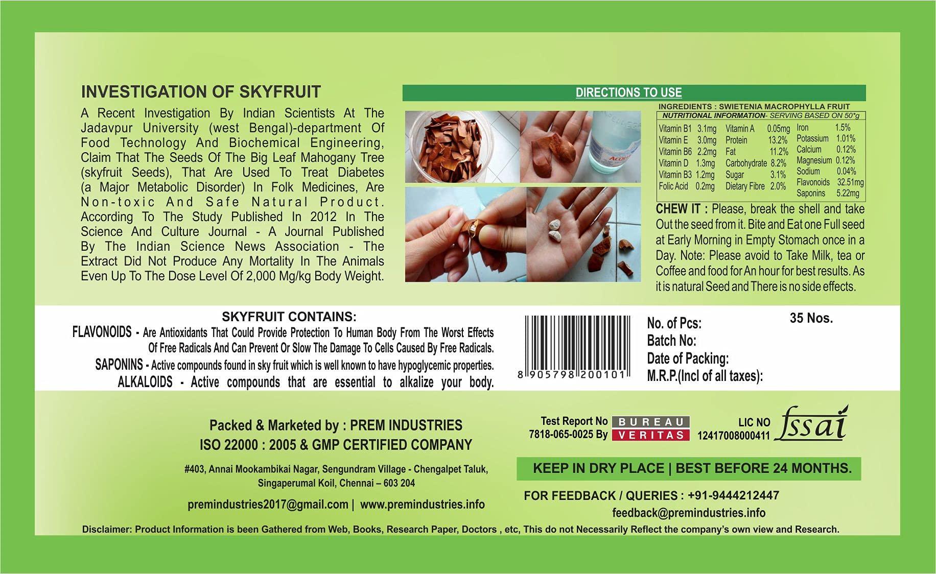 SKYFRUIT Skyfruit Kadwa Badam (Bitter Almonds) Quality Seeds - 450 gm