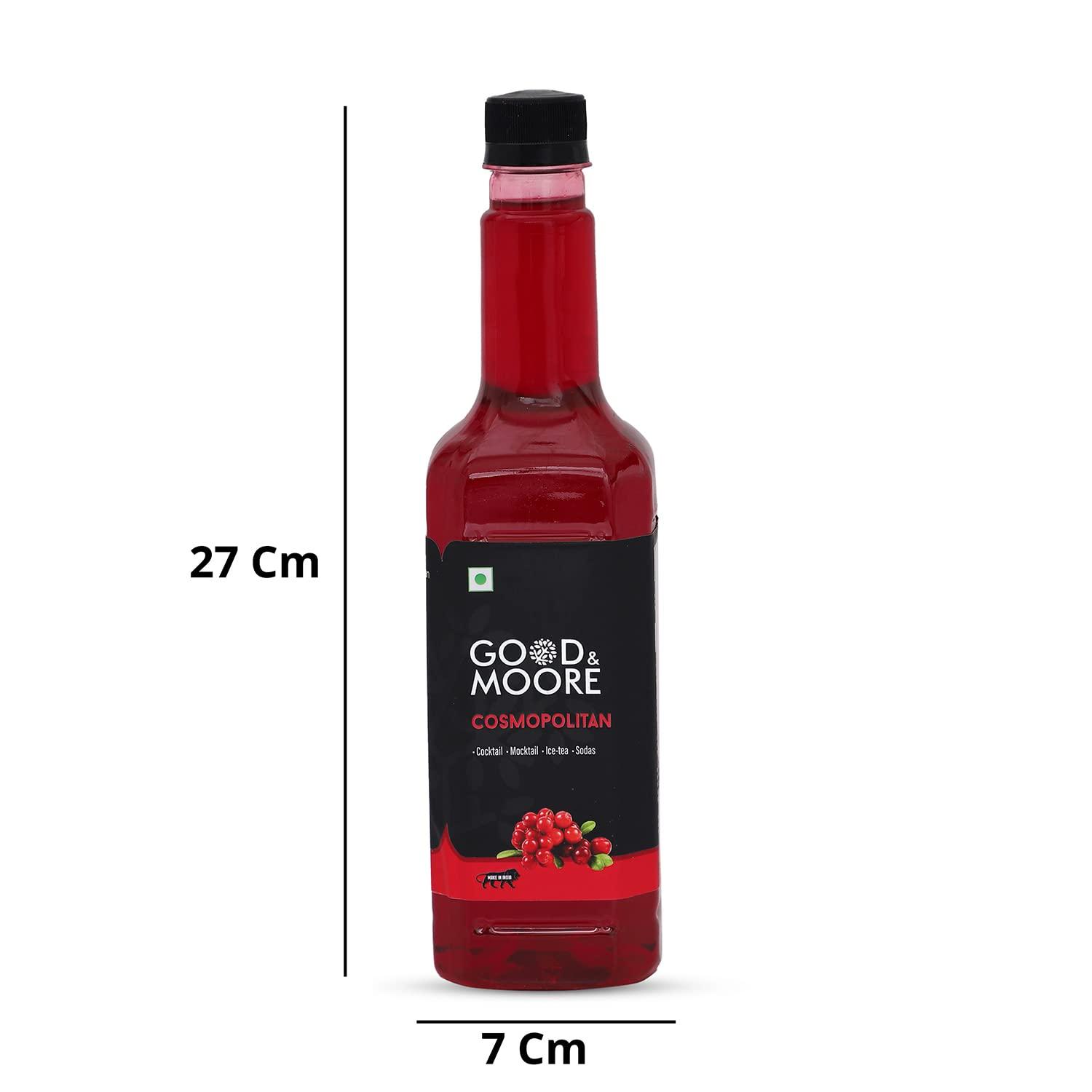 GOOD+MOORE GOOD&MOORE Combo of 2 | Mint Mojito, Cosmopiltan | For Cocktail, Mocktail, Sodas, Ice-teas and more | Concentrated Syrup | (750ml x 2)